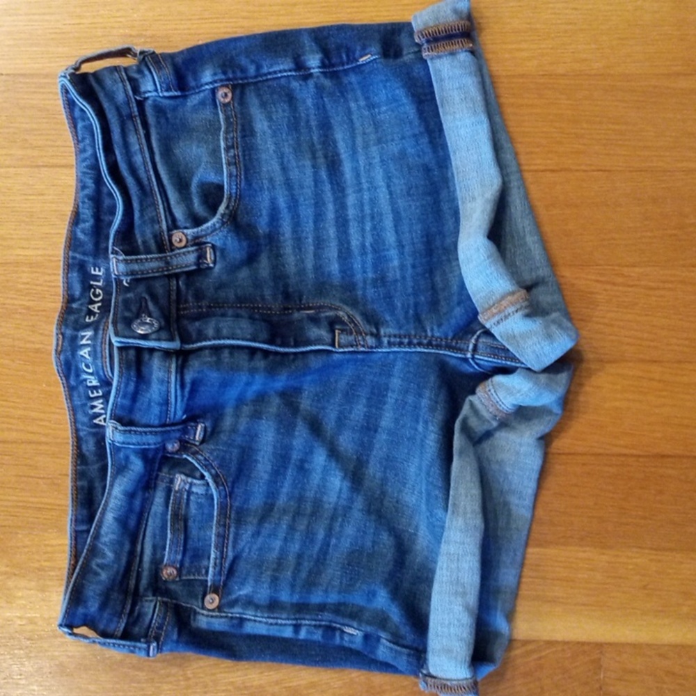 Y2K American Eagle Hi Rise Shortie Jean Women's Shorts 4
